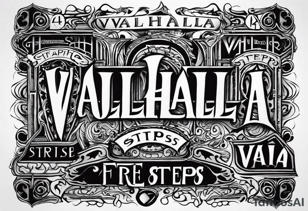 Valhalla  steps fire tattoo idea