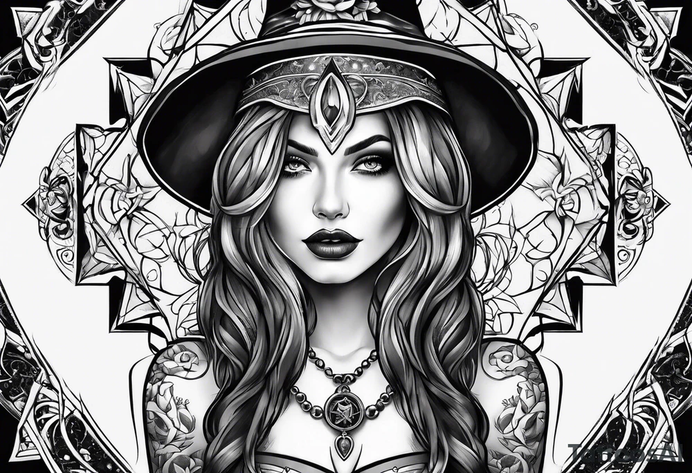 Witchy tattoo idea