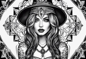 Witchy tattoo idea