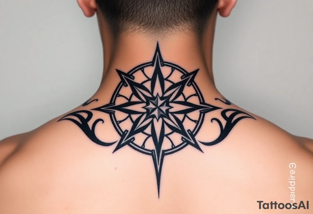 Compass rose tattoo idea