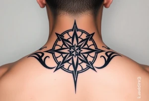 Compass rose tattoo idea