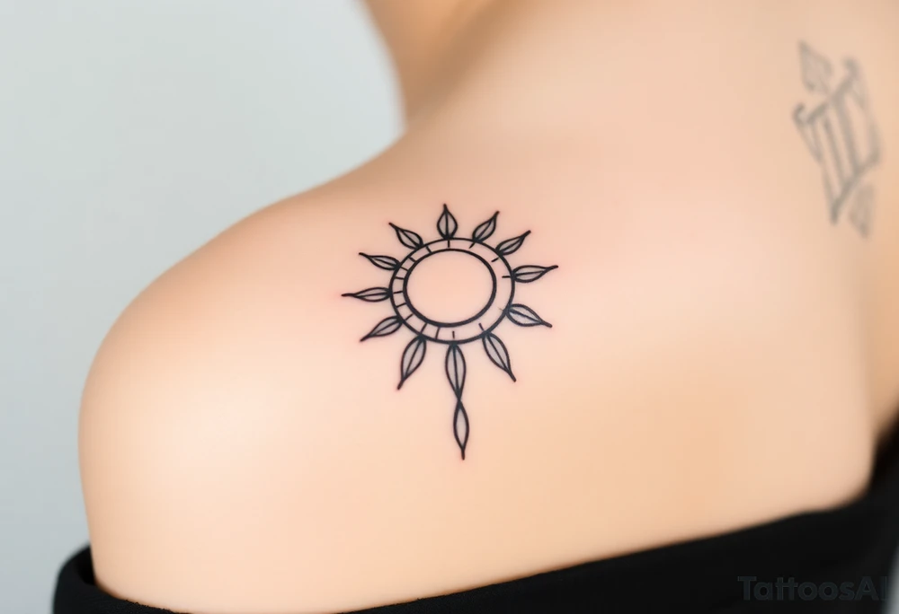 The sun and the moon cascading tattoo idea