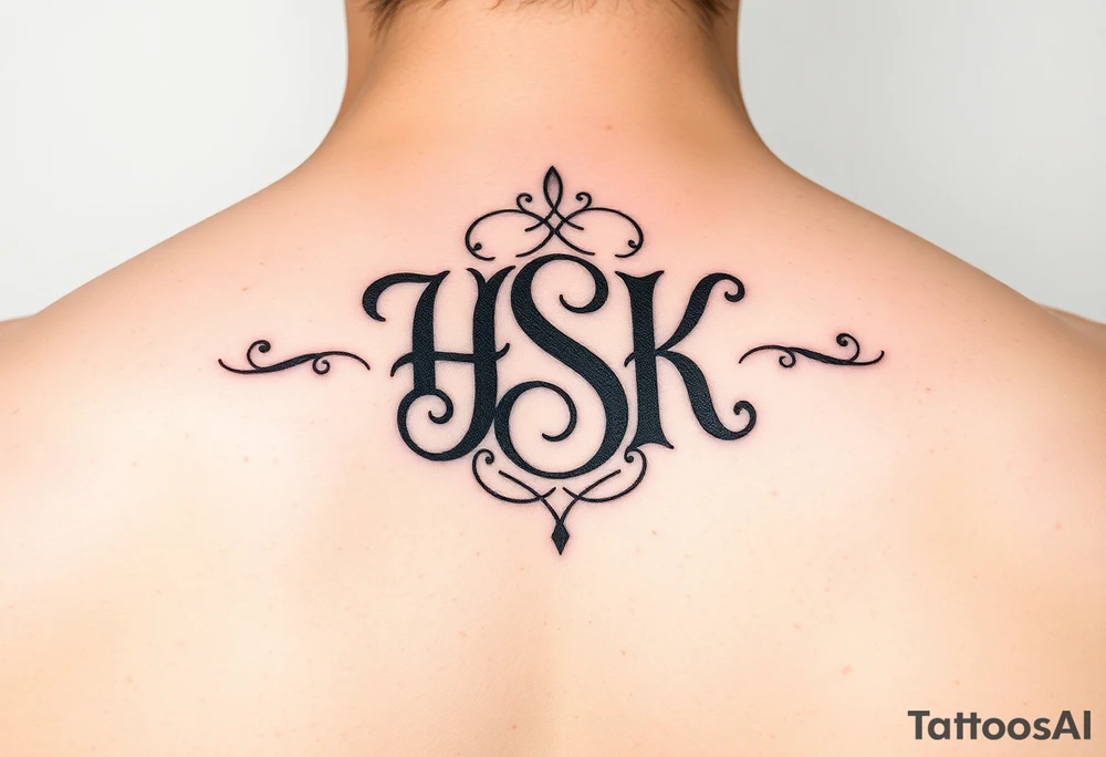 small simple tatto represnting family, put their intials intertwined in it: HSK, JSK, SMK, RAK tattoo idea