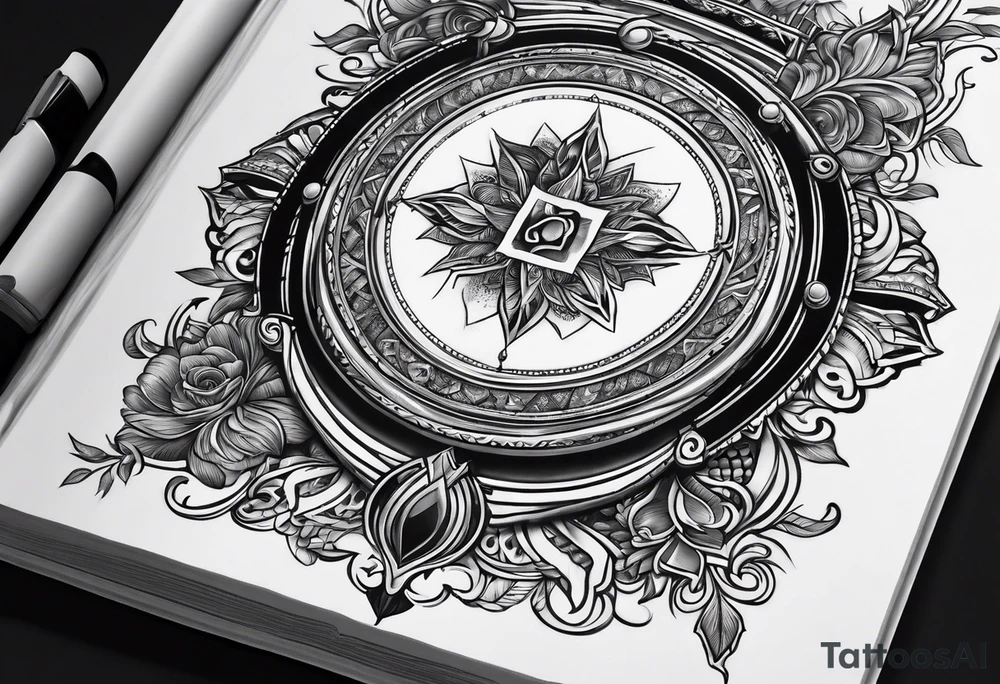 A blank open book tattoo idea