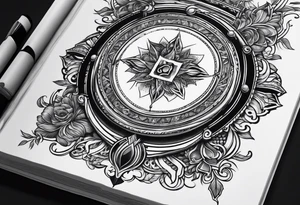 A blank open book tattoo idea