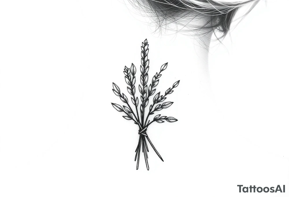 sage bundle tattoo idea