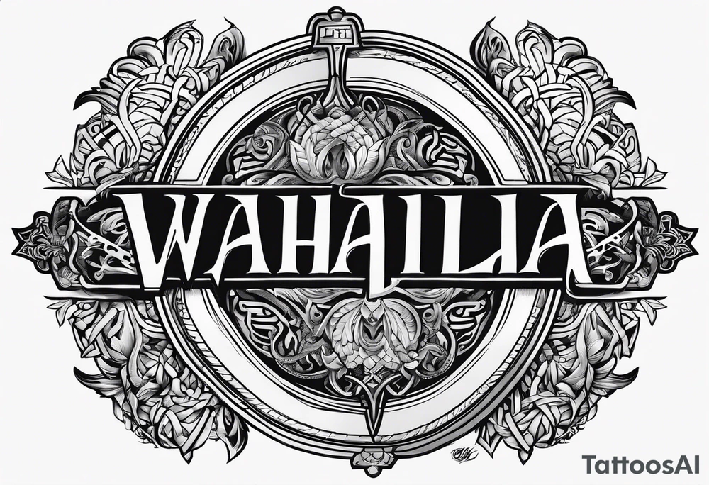 Valhalla word tattoo idea