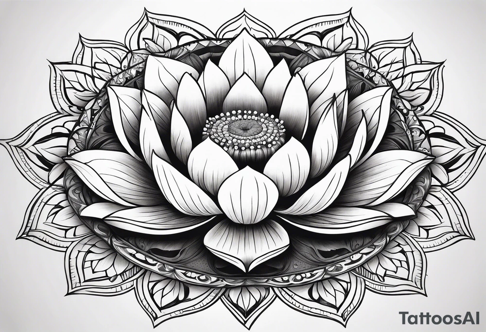 Lotus flower mandala tattoo idea