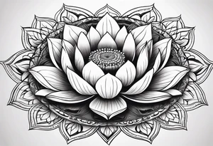 Lotus flower mandala tattoo idea