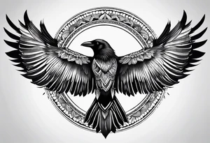 Crow mandala tattoo idea