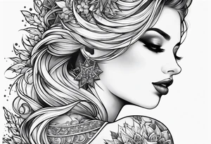 Stars cover up tattoo idea