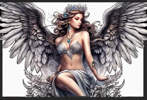 Angel murial heaven tattoo idea