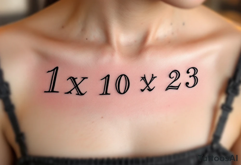 1x10^23 tattoo idea