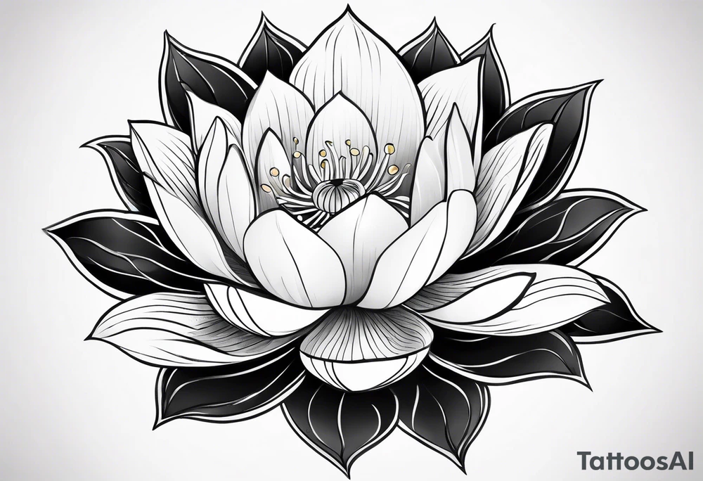 Lotus flower tattoo idea
