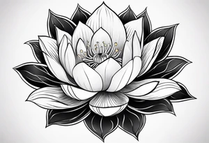 Lotus flower tattoo idea