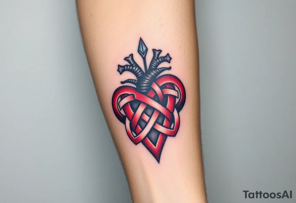 celtic knot heart tattoo idea