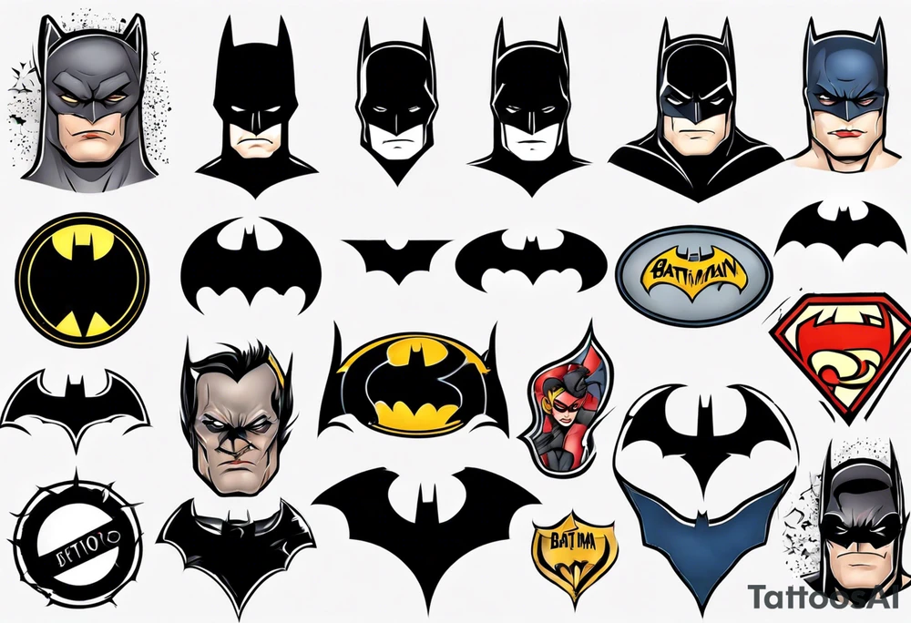 batman sleeve tattoo idea