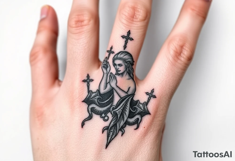 Finding peace in chaos within god tattoo idea