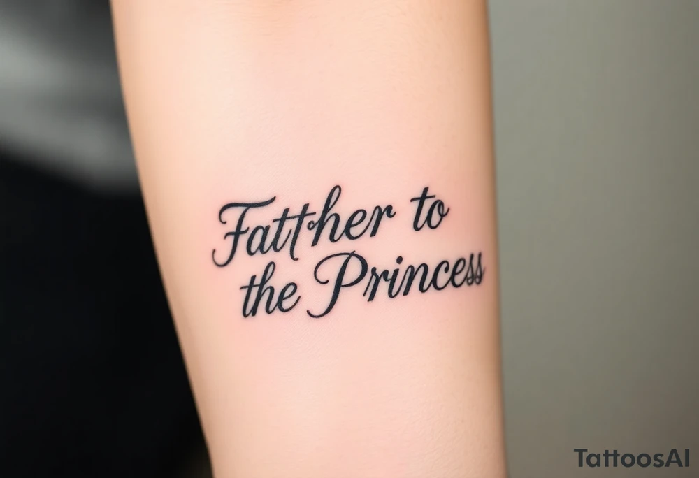 Father to the Princess tattoo idea