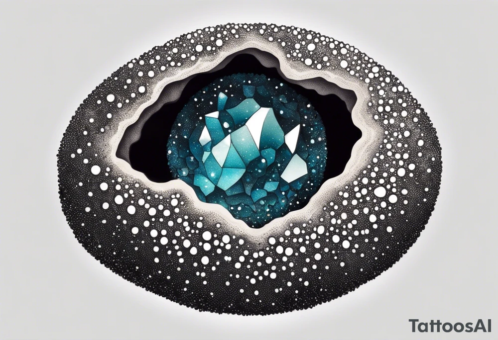 Sparkling geode tattoo idea