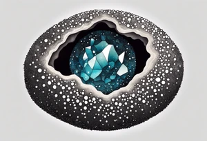 Sparkling geode tattoo idea
