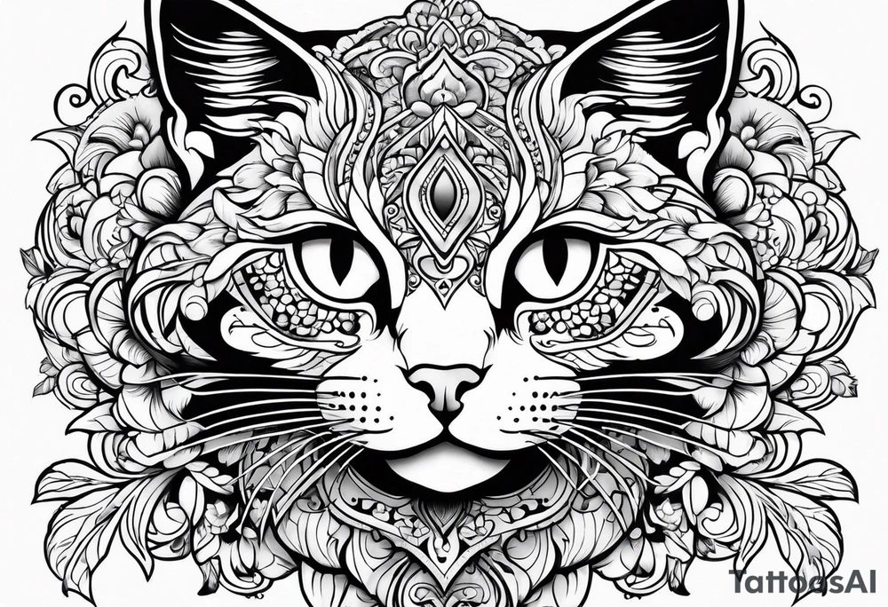 Talavera cat tattoo idea