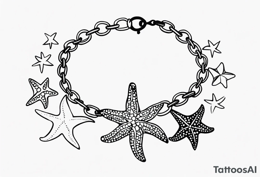 Starfish bracelet tattoo idea