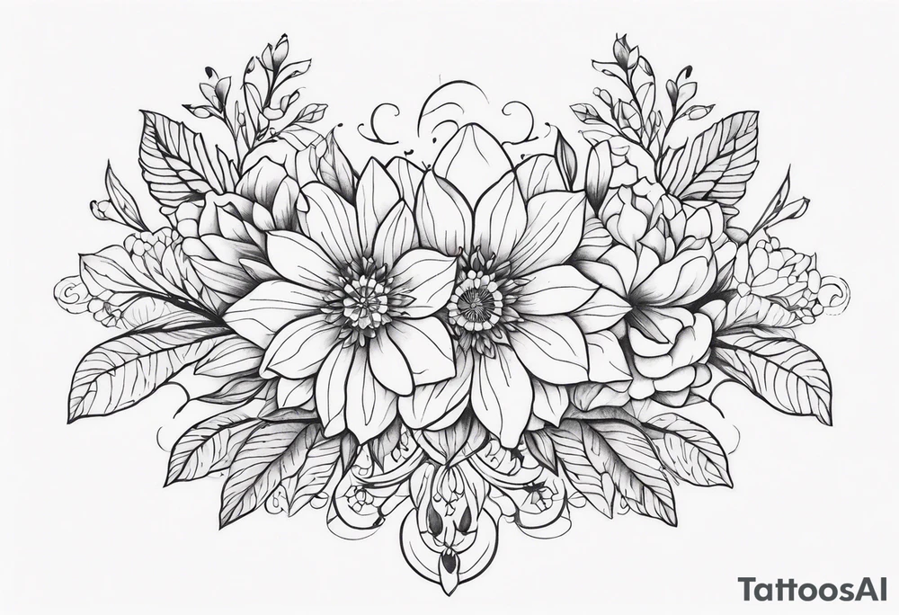 small ornate floral sternum tattoo tattoo idea