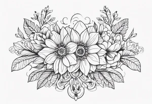 small ornate floral sternum tattoo tattoo idea