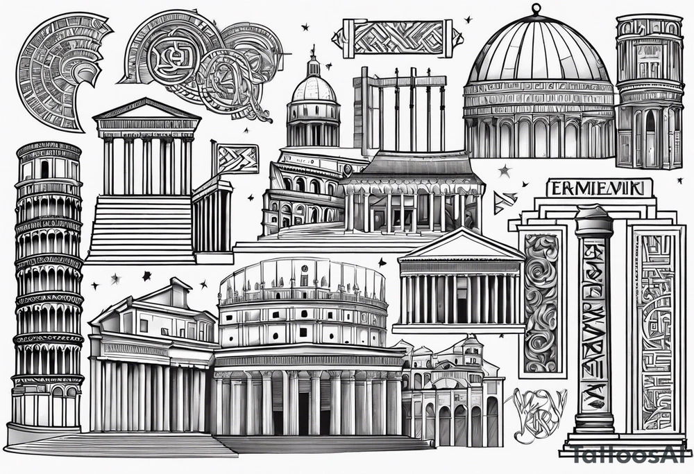 Name Roman for different languages tattoo idea