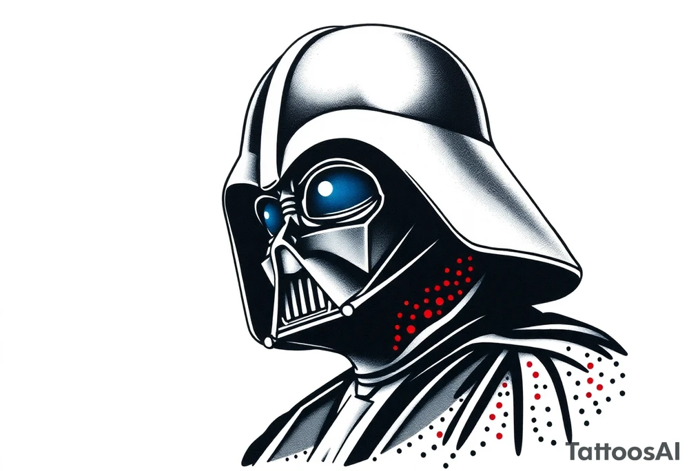 Darth Vader, skateboard blue & red tattoo idea