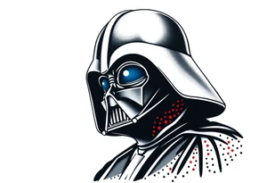 Darth Vader, skateboard blue & red tattoo idea