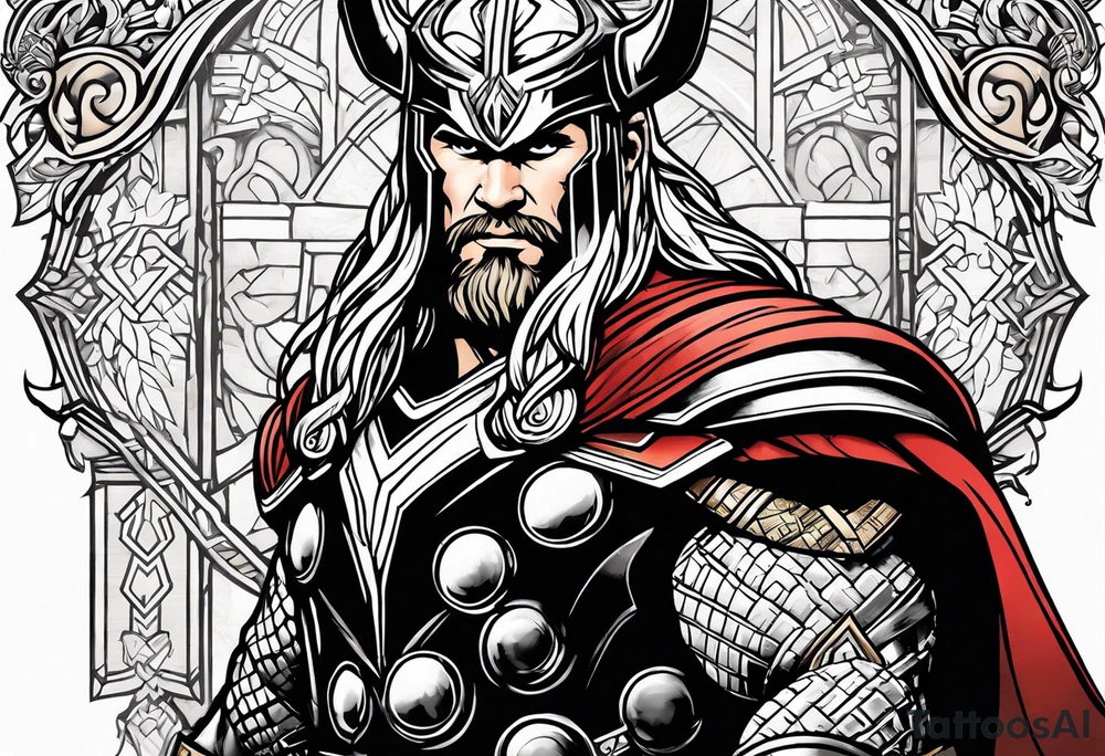 The Mighty Thor looking like the Chris Hemsworth version tattoo idea