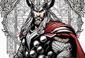 The Mighty Thor looking like the Chris Hemsworth version tattoo idea