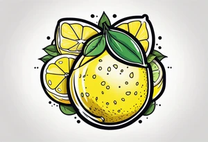 a lemon and a paw tattoo idea