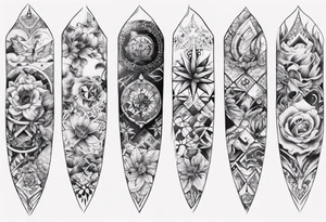 patchwork tattoos sleeve tattoo idea