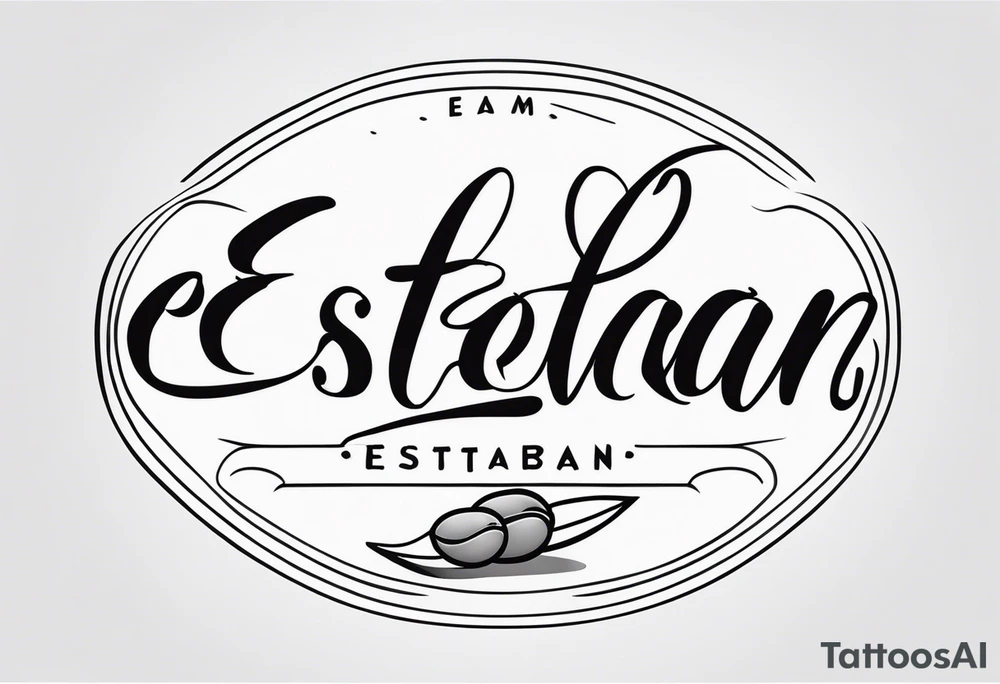 The name esteban with a bean tattoo idea