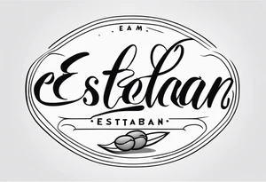 The name esteban with a bean tattoo idea