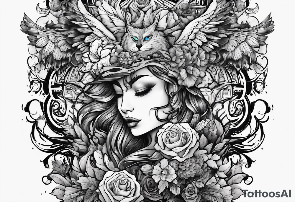 battle between life and death tattoo idea