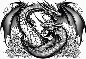 angelish 
roaring dragons tattoo idea