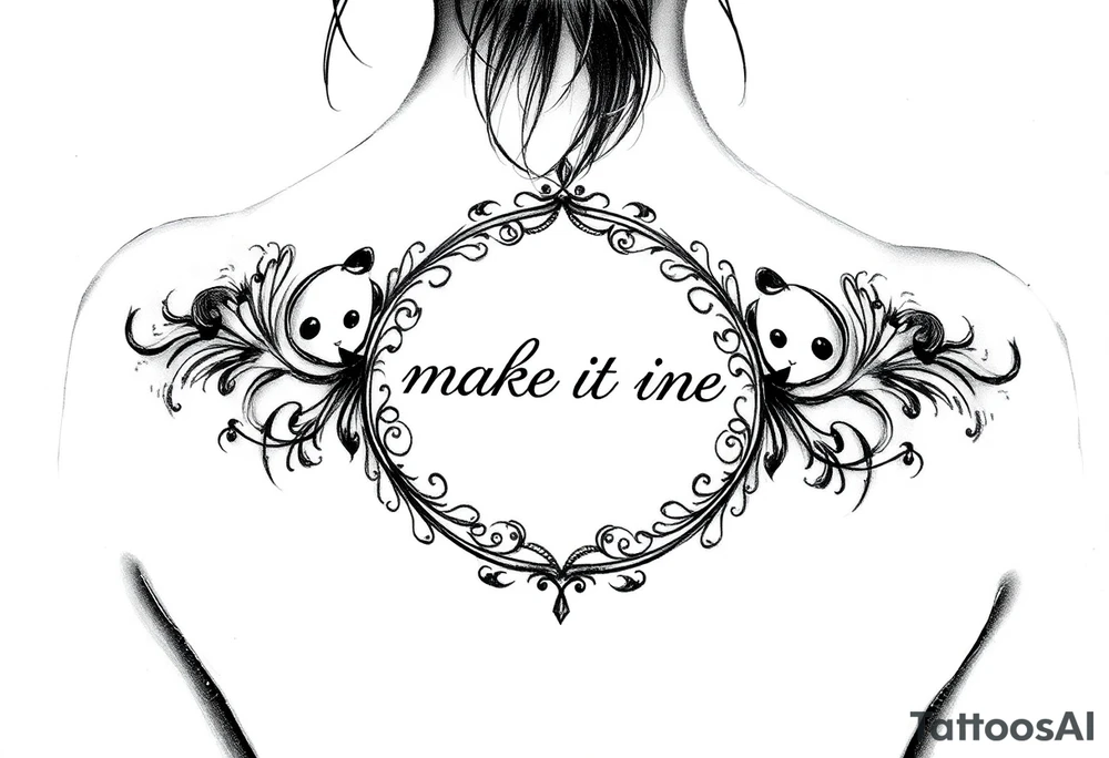 life imitates art make it fine line and the words in a circle tattoo idea