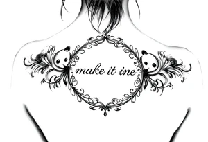 life imitates art make it fine line and the words in a circle tattoo idea