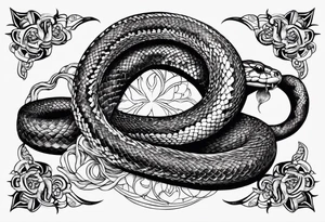 Auroboros the snake eating itself in an infinity shape instead of a circle tattoo idea