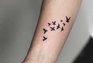 Glasses that turn into birds
The temples of the glasses smoothly turn into a flock of birds, which symbolizes freedom from the limitations that were previously caused by poor eyesight. tattoo idea