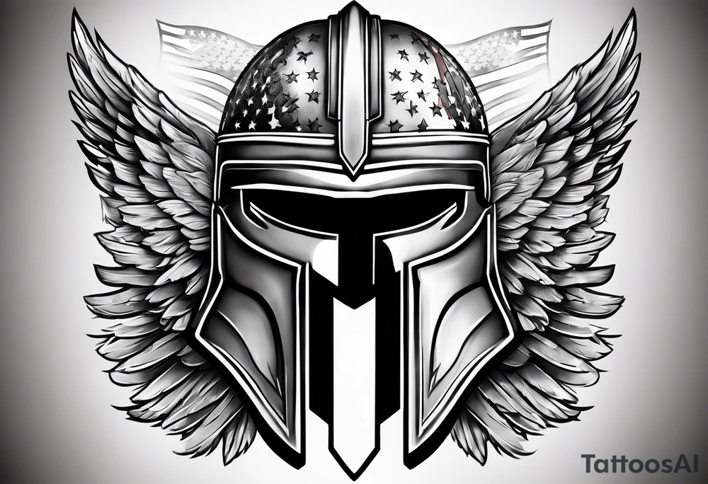 spartan helmet with American flag and eagle
background tattoo idea spartan helmet with American flag and eagle
background tattoo idea