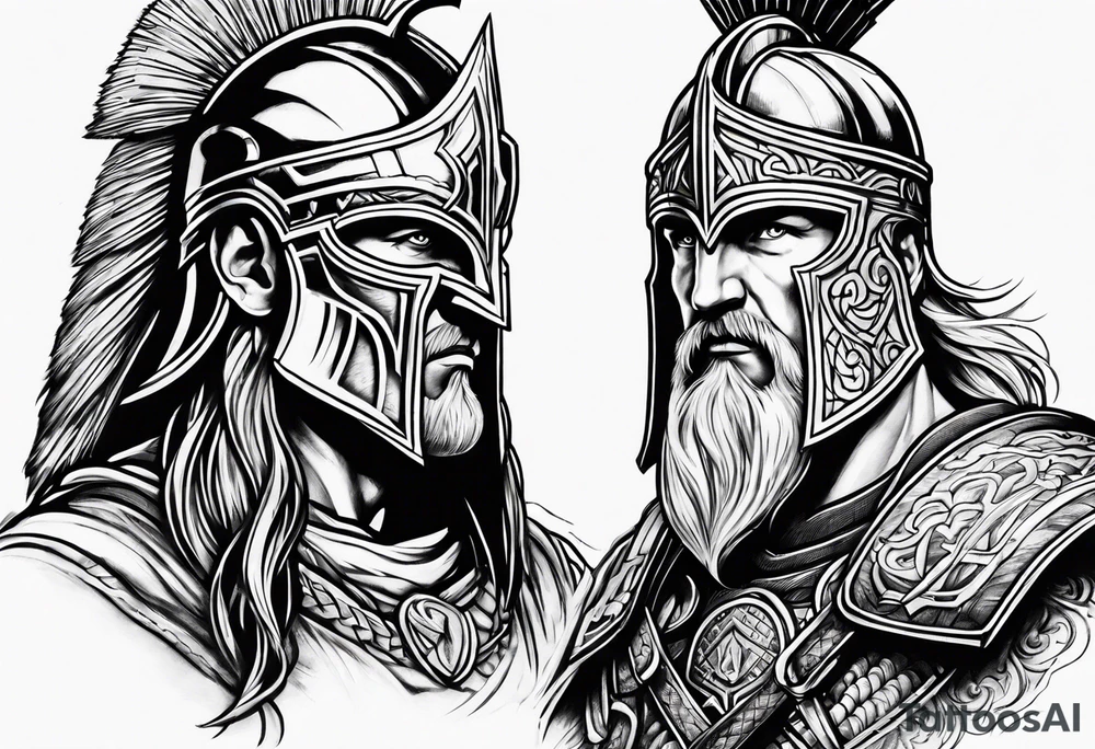 Spartan Warriors & Vikings tattoo idea