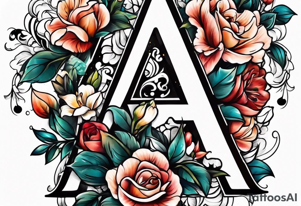 the letters A and R together tattoo idea