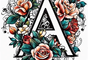 the letters A and R together tattoo idea