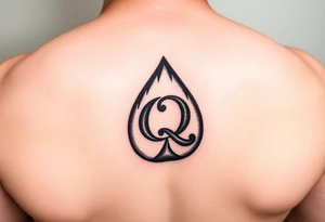 an egg with a spade and a q on it. tattoo idea