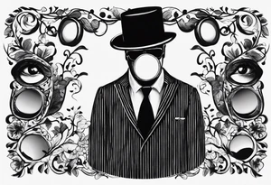 The drawing “the invisible man” by rene magritte tattoo idea